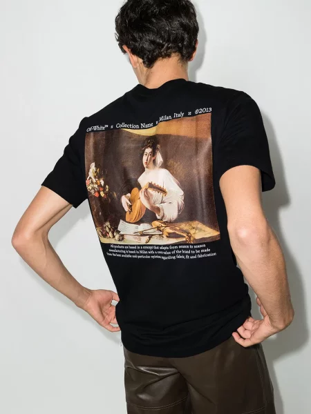 Tricou Off-white cu imagine alb