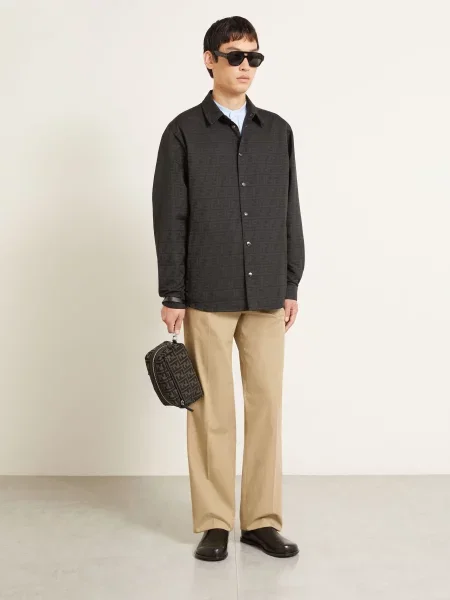 Fendi Toaletní Taška Small / stříbrná / hnědá černá