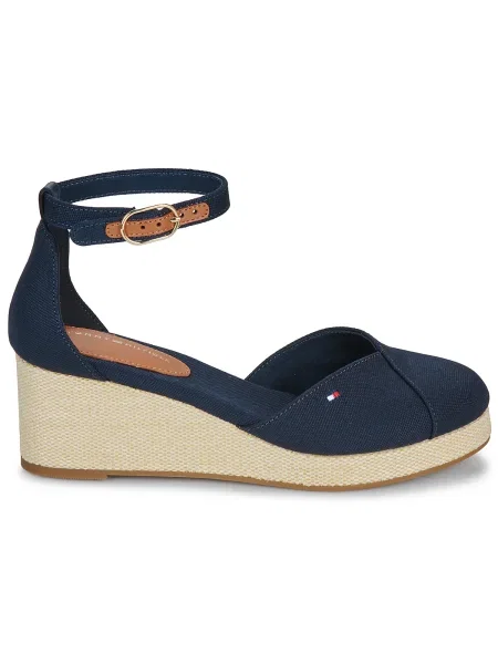 Éksarkú zárt espadrilles Tommy Hilfiger sötétkék