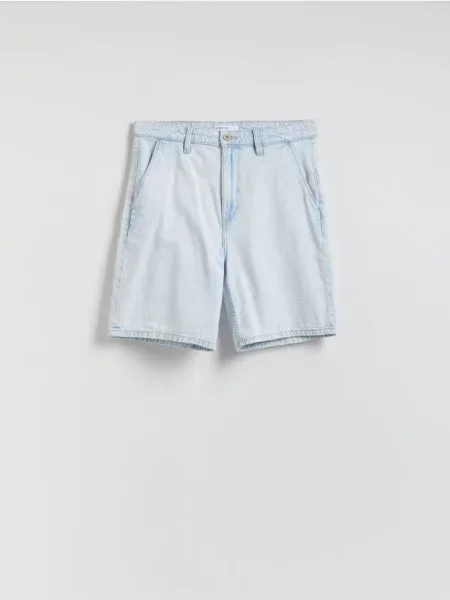 Reserved Pantaloni scurți straight din denim albastru