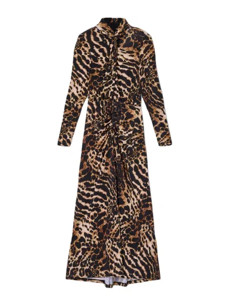 AllSaints Rochie Mina maro / maro cappuccino negru