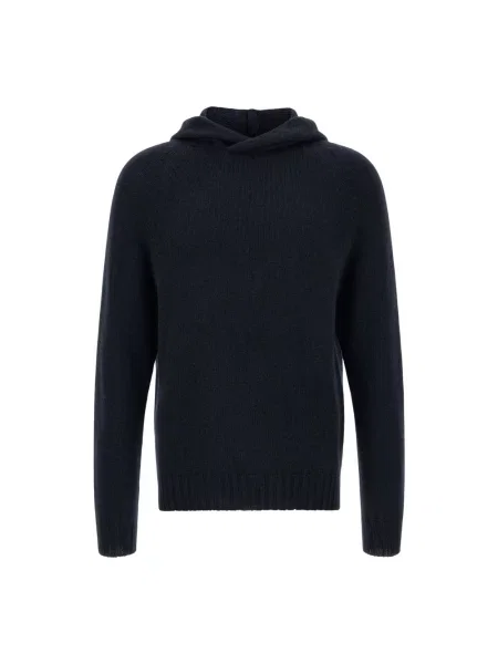 Bluza z kapturem Ma'ry'ya wełniana z kapturem niebieska