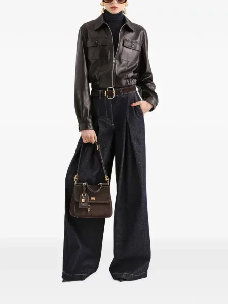 Geanta de piele Dolce & Gabbana maro