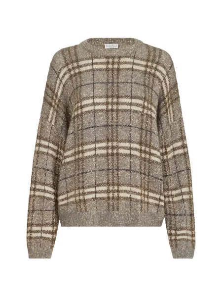 Pulover Brunello Cucinelli de mohair gri