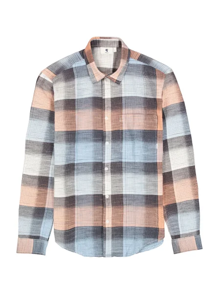 GARCIA Košulja svijetloplava / antracit / marelica siva