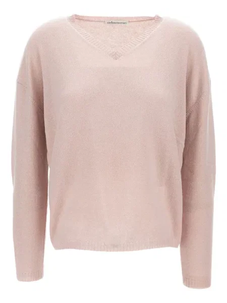 Pulover Stefano Mortari cu decolteu în V roz