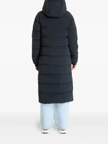 Lung palton Columbia cu glugă negru