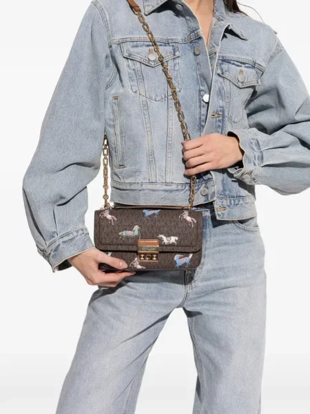 Sneakerși Michael Michael Kors cu imagine cu șireturi din dantelă negru