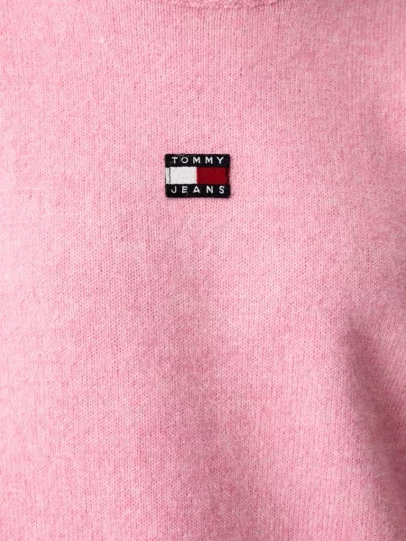 Tommy Jeans пуловер дамски с добавена вълна розово