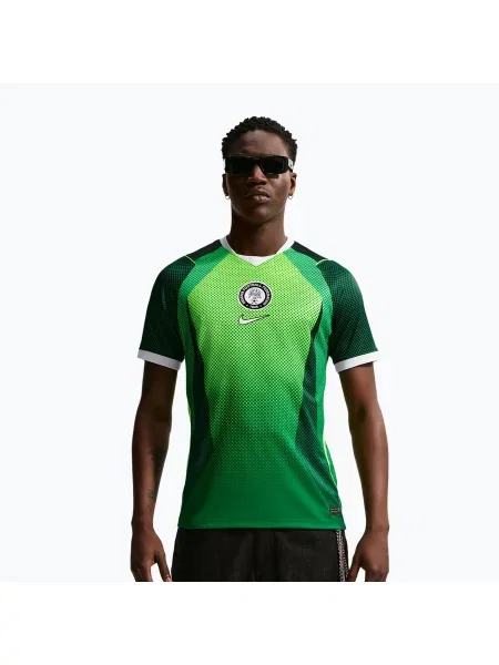 Tricou de fotbal pentru bărbați Nike Nigeria Stadium Home pine green/electric green/white alb