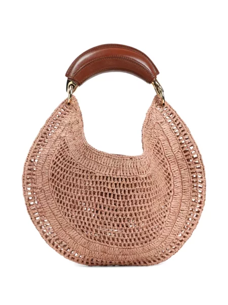 Geantă Chloé cu broderie maro