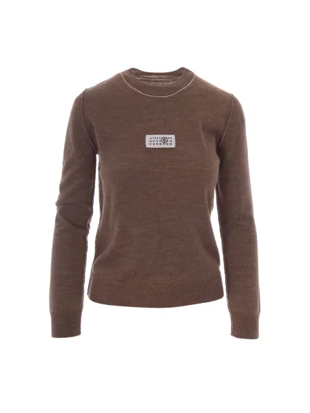 Sweter Mm6 Maison Margiela brązowy