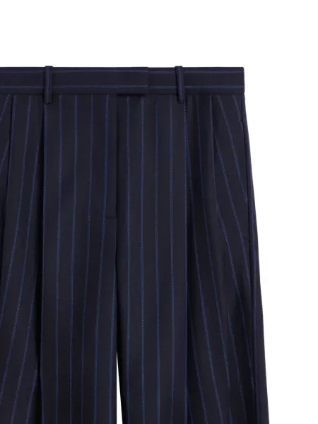 Pantaloni Givenchy de lână cu dungi albastru