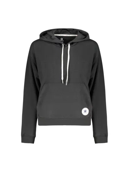 Bluza z kapturem Converse z kapturem z długim rękawem czarna