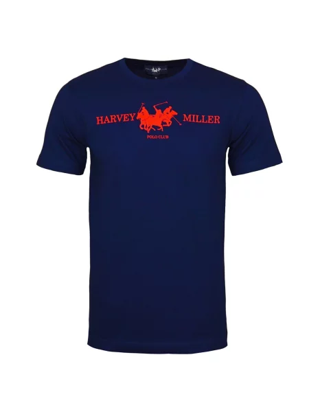 HARVEY MILLER Tricou albastru închis roșu
