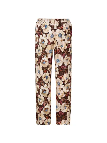 Pantaloni Pip Studio cu model floral cu imagine maro