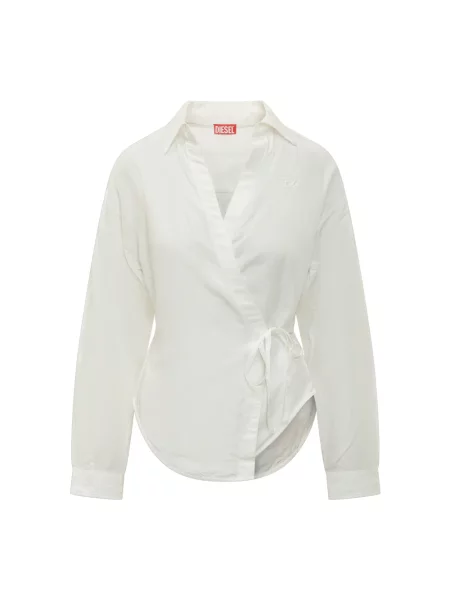 Lniana koszula Diesel biała