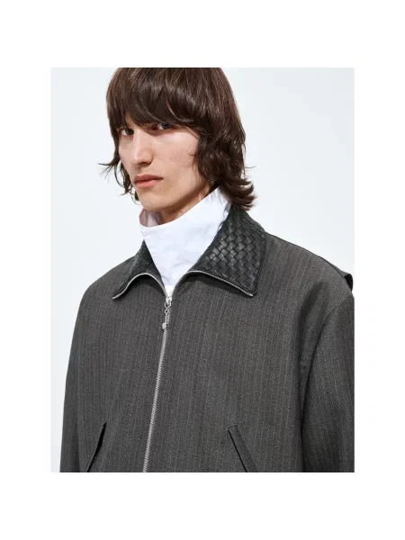 Kurtka Bottega Veneta wełniana szara