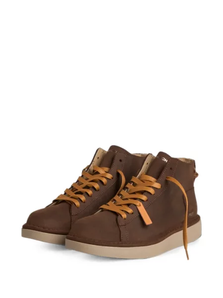 Fűzős szarvasbőr sneaker Panchic barna