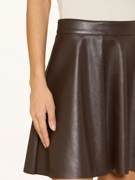 Only Spódnica O Wyglądzie Skóry braun brązowa