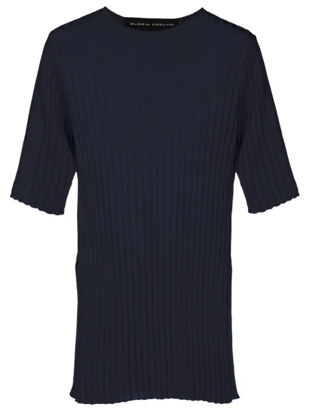 Tricou Gloria Coelho cu crăpătură albastru