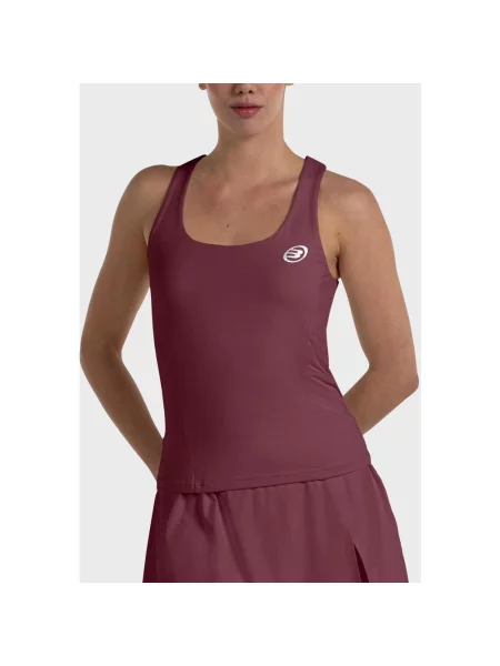 Koszulka na ramiączkach Bullpadel Oneda czerwono purpurowa XS czerwona