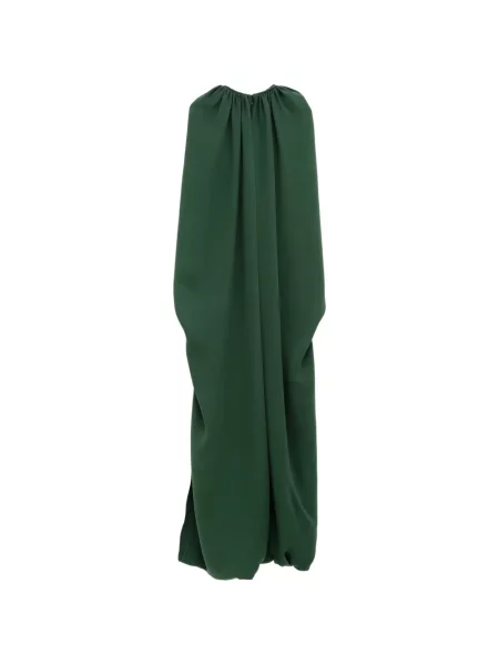 Rochie maxi Balenciaga drapată verde