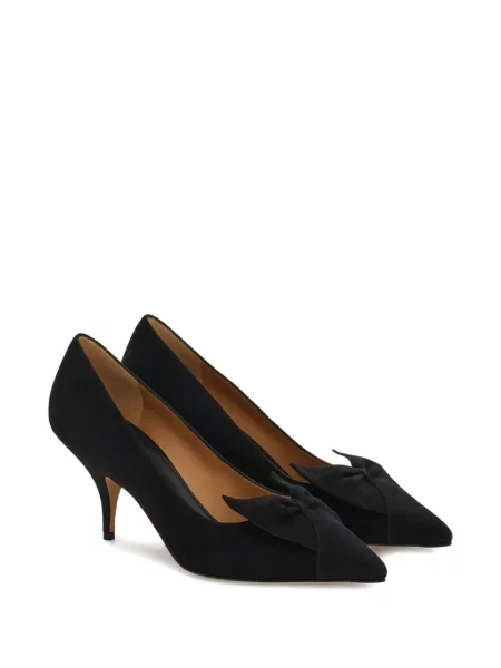 Pantofi cu toc Ferragamo cu funde negru
