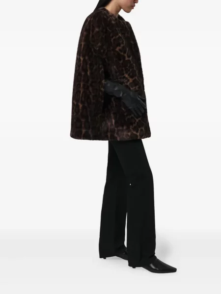 Palton Apparis cu imagine cu model leopard maro