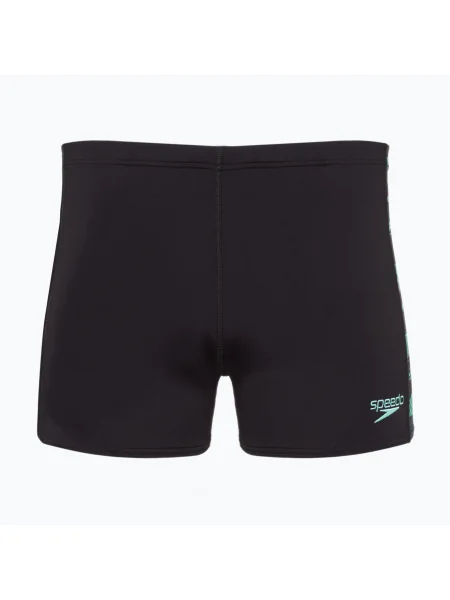 Férfi úszónadrág Speedo Hyperboom Panel Aquashort black/dark teal. Méret: 34 fekete
