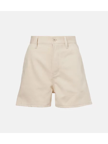 Pantaloni scurți din denim Jil Sander alb