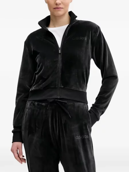 Pantaloni Adidas tricotate cu autograf alergare albastru