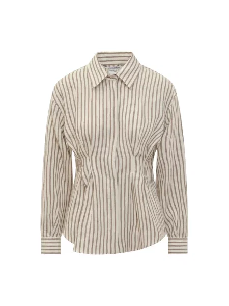 Lniana koszula z długim rękawem Max Mara z długim rękawem