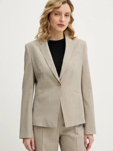 Volnen suknjič BOSS bež