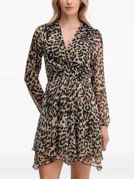 Rochie mini Morgan cu imagine cu model leopard plic