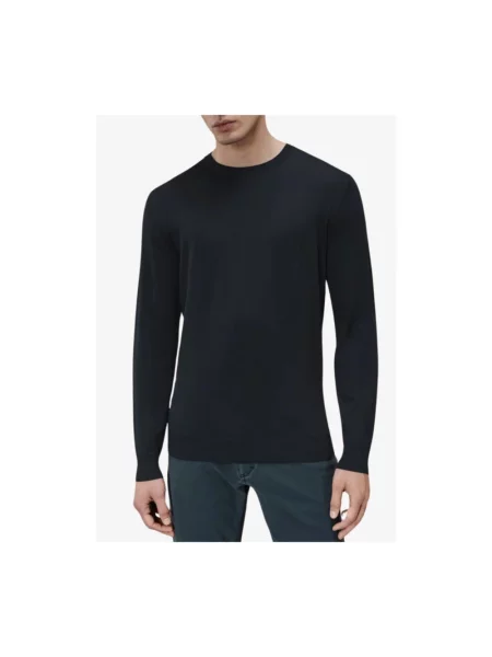 Dzianinowy sweter Rrd niebieski