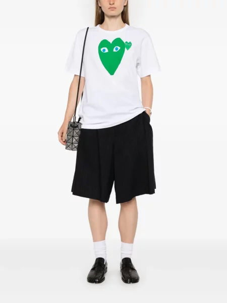 Szív mintás póló Comme Des Garcons Play nyomtatás fehér