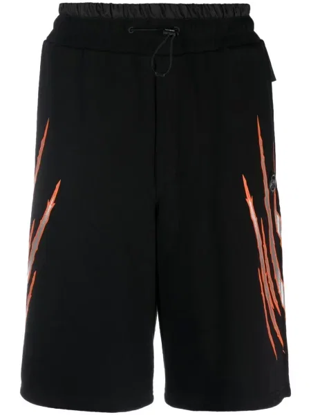 Pantaloni scurți Plein Sport cu imagine negru