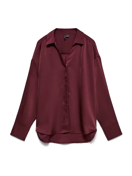 VERO MODA Bluză VMMiro bordeaux roșu