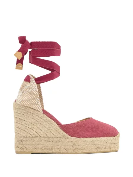 Espadrile Castaner cu pană roz