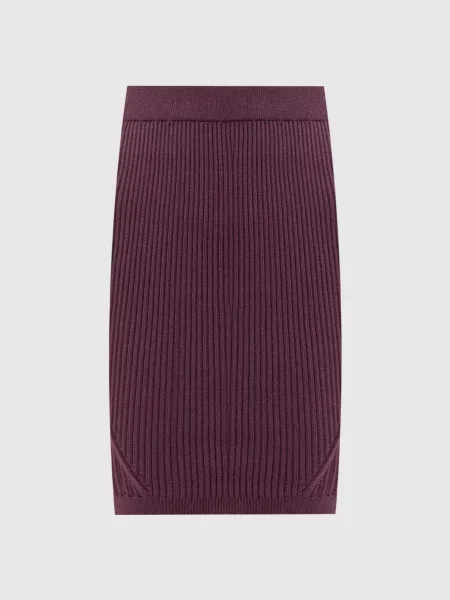 Спідниця в рубчик Balmain фіолетова