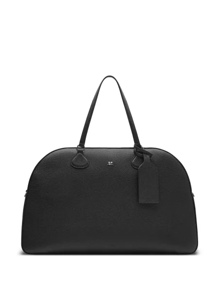 Geantă Courreges din piele cu autograf negru