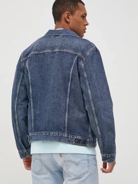 Džínová bunda Levi's tmavomodrá přechodná
