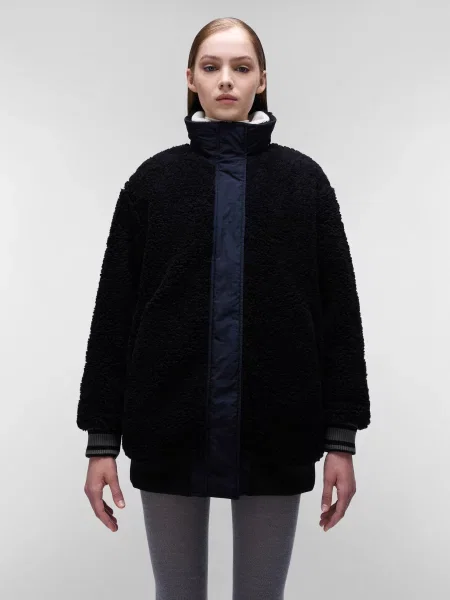 Пальто з утеплювачем Napapijri поліестер/вовна чорний