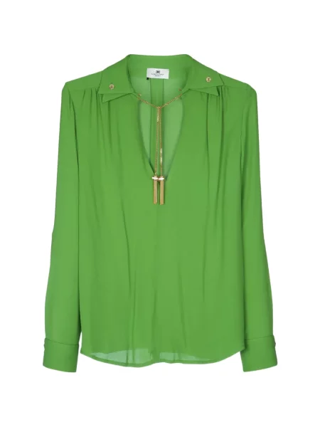Gulerat cămașă Elisabetta Franchi verde