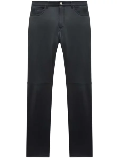 Pantaloni Courreges din piele negru