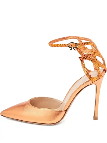 Pantofi cu toc Gianvito Rossi portocaliu