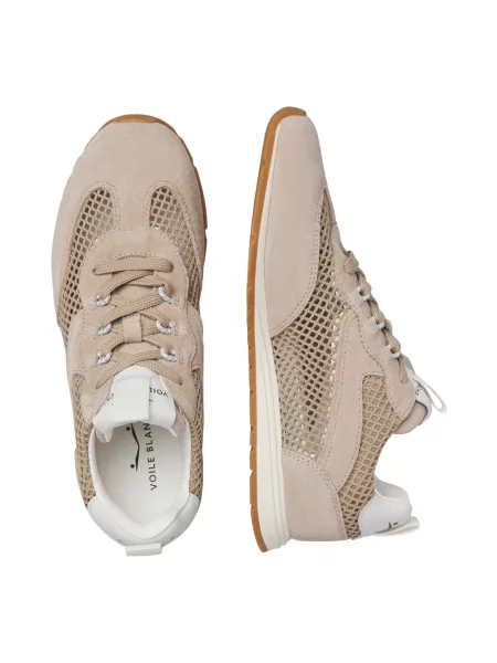 Sneakersy Voile Blanche skórzane beżowe