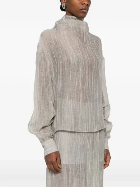Bluză The Garment cu volane gri