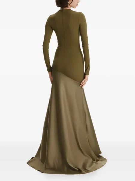 Rochie maxi 2310 Studio lungă de costum verde
